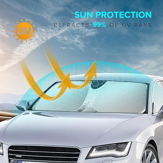 Premium Car Windshield Sun Shade – Foldable & Portable